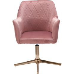 Loungestoel wohnling fluweel, metaal modern roze wl6306