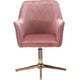Loungestoel wohnling fluweel, metaal modern roze wl6306