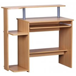 Computertafel wohnling rechthoekig beuken 940 x 485 x 905 mm spaanplaat