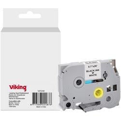 Etiketteertape viking tze-241 brother zwart op wit