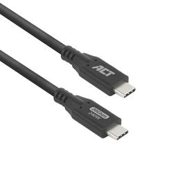 Usb-c-kabel act usb-c mannelijk usb-c mannelijk 1000 mm zwart