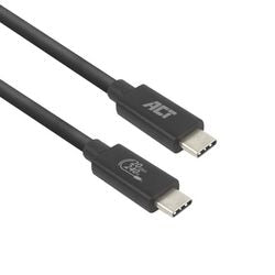 Usb-c-kabel act usb-c mannelijk usb-c mannelijk 2000 mm zwart