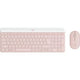 Toetsenbord en muis logitech slim roze 143,9 mm x 373,5 mm x 21,3 mm