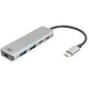 Usb-c-hub act ac7072 5 poorten zilver