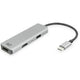 Usb-c-multipoort-adapter act ac7013 zilver 87 g