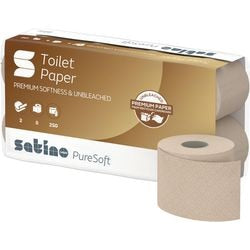 Toiletpapier satino 66540 zacht beige gerecycled 8 rollen 250 vel