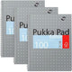 Collegeblok pukka metallic gelinieerd grijs 100 pagina's 3 stuks