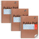 Collegeblok pukka metallic geruit brons 300 pagina's 3 stuks