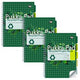 Collegeblok pukka recycled a4 geruit groen 200 pagina's 3 stuks
