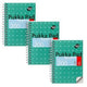 Collegeblok pukka metallic a6 geruit groen 200 pagina's 3 stuks