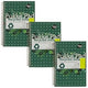 Collegeblok pukka recycled a5 gelinieerd groen 110 pagina's 3 stuks