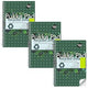 Collegeblok pukka recycled a5 geruit groen 110 pagina's 3 stuks