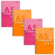 Collegeblok pukka essentials a5 geruit kleurenassortiment 160 pagina's 4 stuks