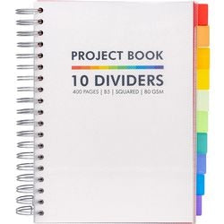 Collegeblok pukka basics b5 geruit wit 400 pagina's