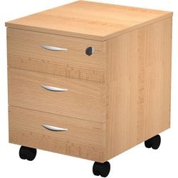 Ladeblok viking basic bruin 3 lades afsluitbaar melamine beuken