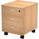 Ladeblok viking basic bruin 3 lades afsluitbaar melamine beuken