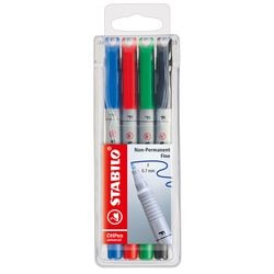 Abi overheadmarker stlo ohpen universal kleurenassortiment fijn 4 stuks