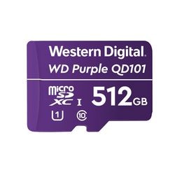 Microsdxc-kaart western digital wd purple 512 gb paars