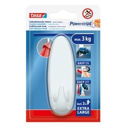 Zelfklevende haak tesa tot 3kg wit