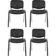 Bezoekersstoel viking d5c in zwart chroom stapelbaar 5 stuks