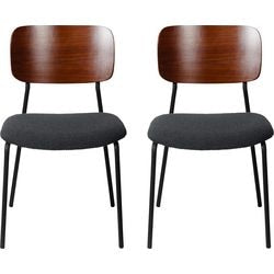 Stoel meet powered by paperflow lisa 480 x 460 x 705 mm houtskool grijs