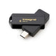 Usb-stick integral 128 gb usb type-c goud, zwart