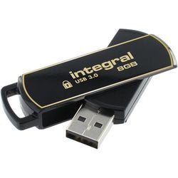 Usb-stick integral 8 gb usb type-a goud, zwart