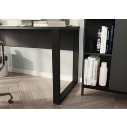 Bureau germania rovigo rechthoekig grafiet 600 mm (d) x 740 mm (h) spaanplaat