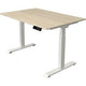 Zit-sta-bureau kerkmann move 1 stable esdoorn, wit 1270 mm x 1200 mm