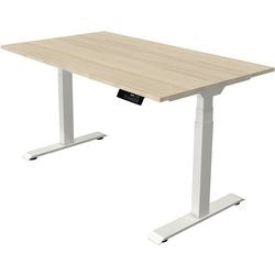 Zit-sta-bureau kerkmann move 1 stable esdoorn, wit 1270 mm x 1400 mm