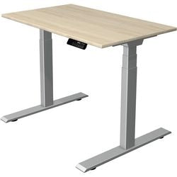 Zit-sta-bureau kerkmann move 1 stable esdoorn, zilver 1270 mm x 1000 mm