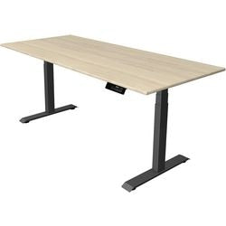 Zit-sta-bureau kerkmann move 1 stable esdoorn, grijs 1270 mm x 1800 mm