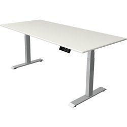 Zit-sta-bureau kerkmann move 1 stable wit, zilver 1270 mm x 1800 mm