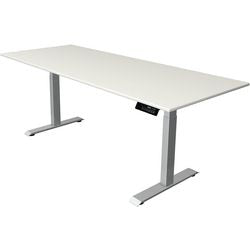 Zit-sta-bureau kerkmann move 1 stable wit, zilver 1270 mm x 2000 mm