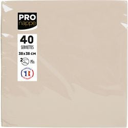 Servetten pronappe 2-laags crème 19 x 19 x 7,5 cm