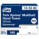 Handdoek tork 150300 wit 2-laags