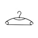 Daily home plastic kledinghangers 5 stuks zwart