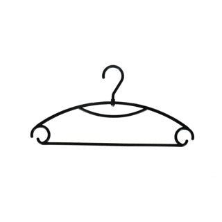 Daily home plastic kledinghangers 5 stuks zwart