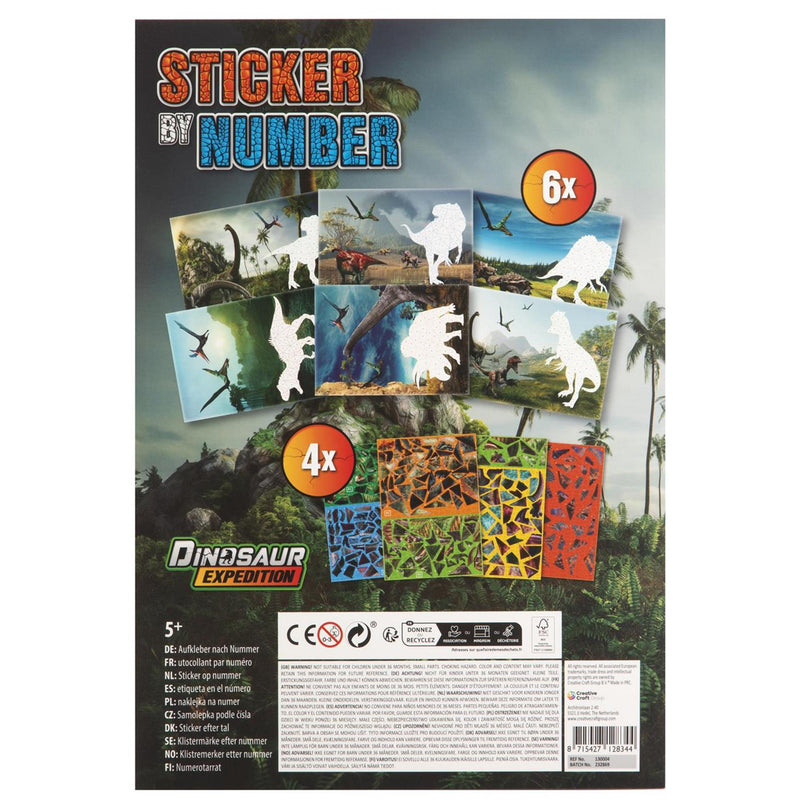Load image into Gallery viewer, Creative craft group grafix dino stickeren op nummer a4
