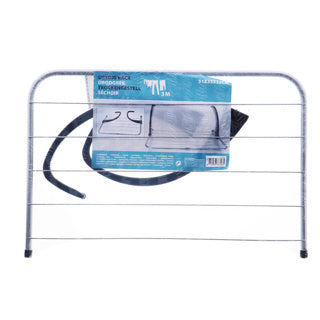 Droogrek metaal 3 meter zilver