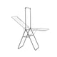 Brabantia hangon droogrek 25m met stang zwart staal