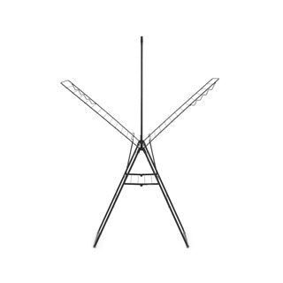 Brabantia hangon droogrek 25m met stang zwart staal