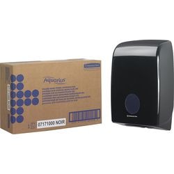 Handdoekdispenser aquarius interleaved kunststof 265x136mm zwart