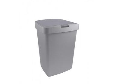 Sunware delta prullenbak 50 liter klepdeksel grijs kunststof 39,7x34,5x56,4cm