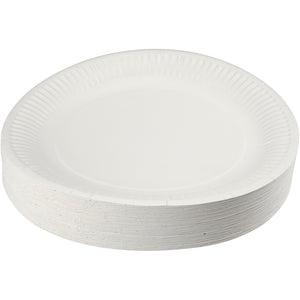 Papieren bord, d 23 cm, 100 stuk 1 doos