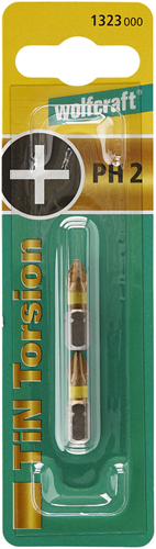 Wolfcraft torsie tin-bit | kruiskop ph2 | 1 stuk - 1323000