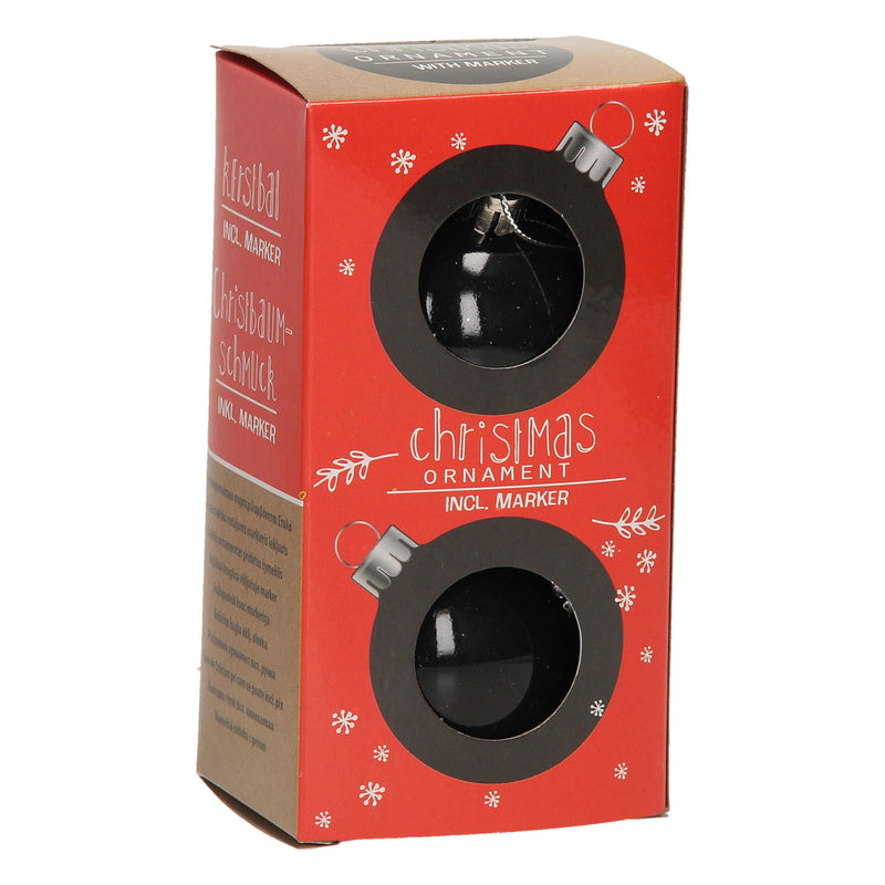 Load image into Gallery viewer, Kerstballen Krijtbord met Krijtstift, 2st.

