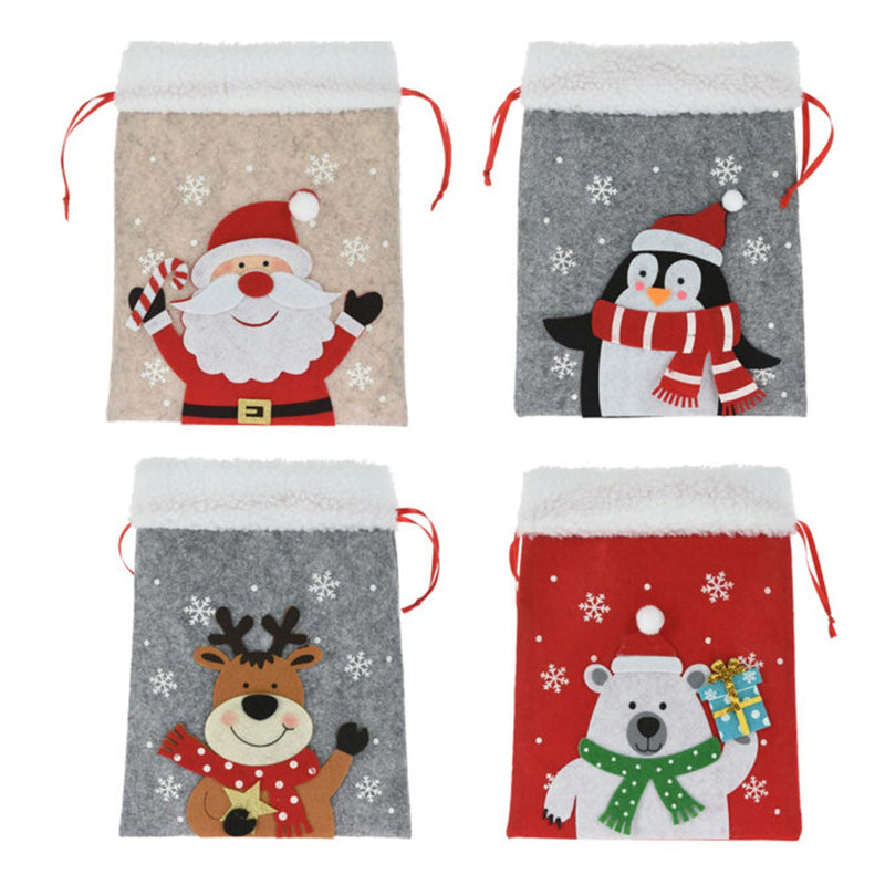 Load image into Gallery viewer, Vilten zakje kerstfiguur
