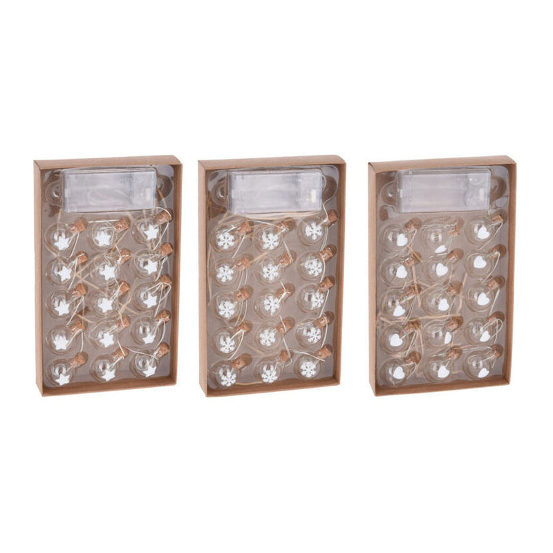 Load image into Gallery viewer, Draadslinger met 15 kerstballetjes led warm white
