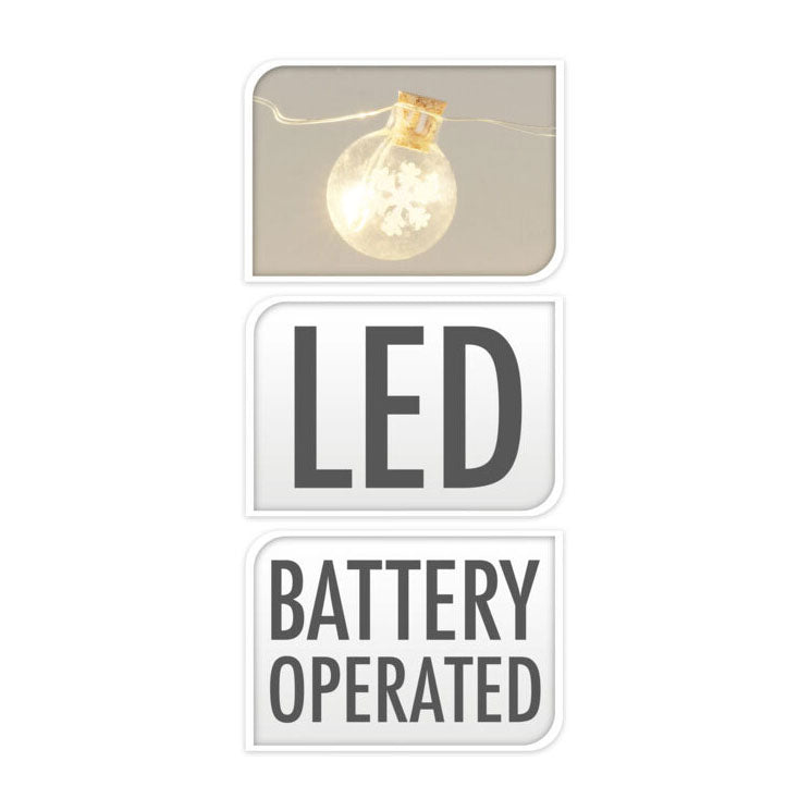 Load image into Gallery viewer, Koopman draadslinger met 15 kerstballetjes led warm white
